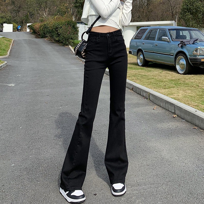 Quần Jeans Dài Ống Loe Thời Trang Dành Cho Nữ