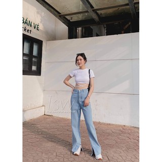 Áo croptop thun dây buộc eo, crop top thắt eo (Ảnh thật)