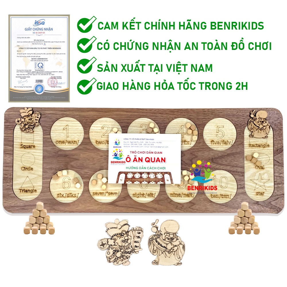 Bàn Cờ Ô Ăn Quan Mancala Đồ Chơi Board Game Dân Gian Việt Nam Phiên Bản Lộc Thọ Siêu Đẹp
