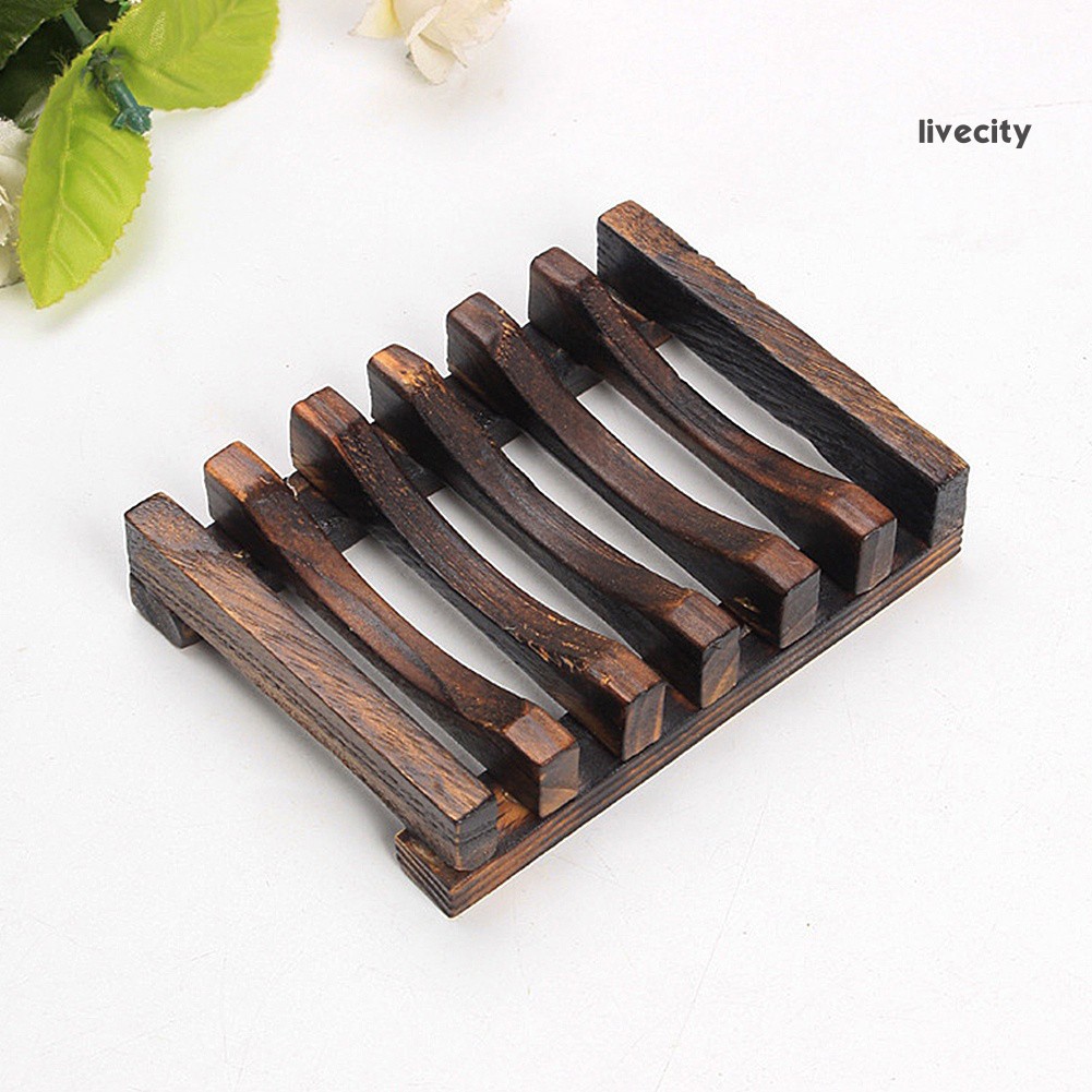 Giá Đỡ Xà Phòng Bằng Gỗ Thiết Kế Đục Lỗ Tiện Dụng Cho Nhà Tắm