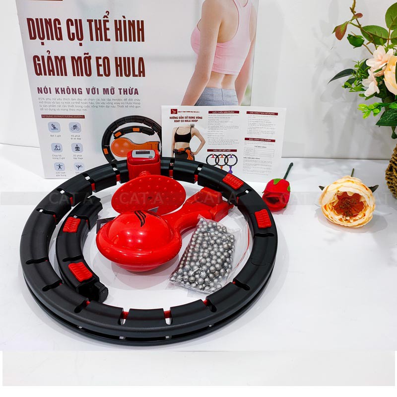 Vòng lắc eo thông minh HULA HOOP CÁT Á  - đánh tan mỡ bụng, điều hòa nhịp tim, massage,giảm béo nhanh chóng