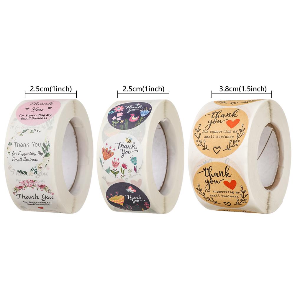 Cuộn 500 Miếng Dán Trang Trí Túi Bánh Quy / Thiệp Mời Đám Cưới