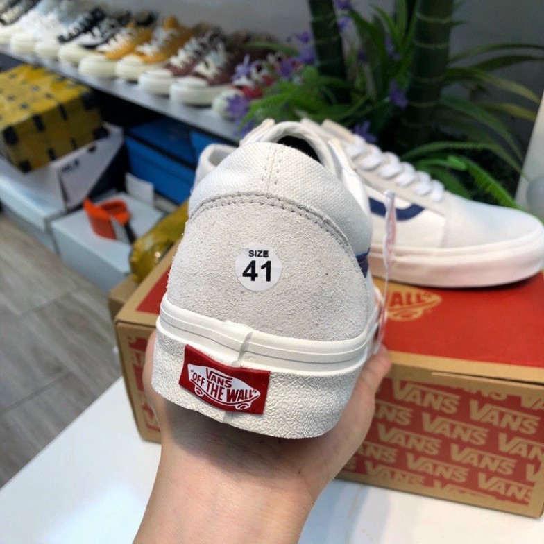 Giày thể thao vns old skool  trắng sóng đỏ da nộn, giày cho  nam và nữ, giày sneker giá rẻ vietmax86 | BigBuy360 - bigbuy360.vn