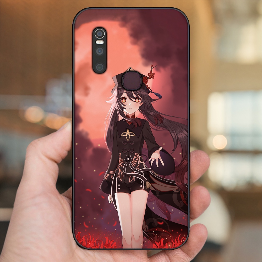 Ốp lưng Vivo V15 viền đen in hình Hutao Genshin Impact