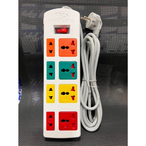 Ổ Cắm Điện Chịu Nhiệt Đa Năng Honjianda HJD-0448B- Dây 3m- 3300W