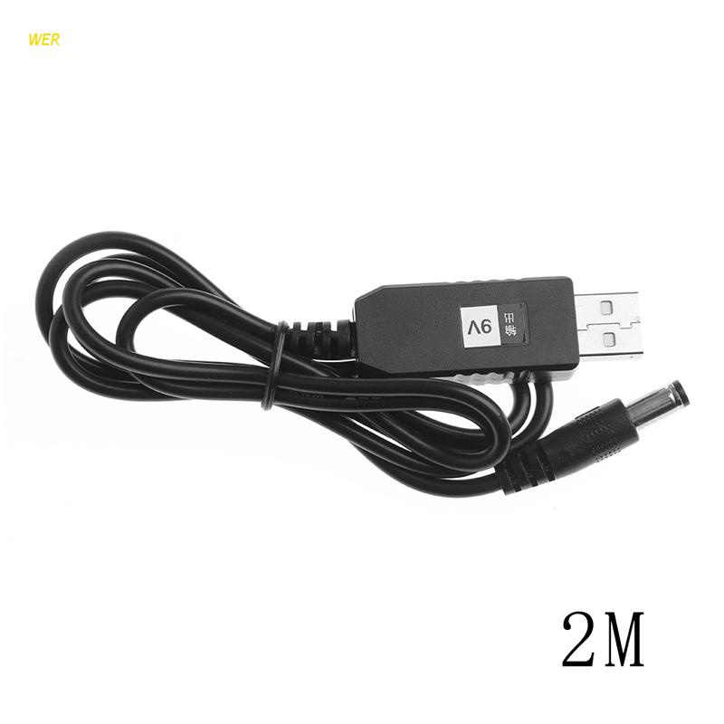 Dây cáp tăng áp USB DC 5V sang 9V 2.1x5.5mm cho đèn LED dây