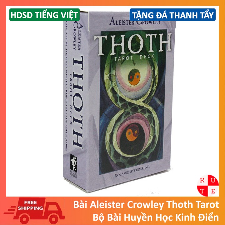 Bộ Bài Aleister Crowley Thoth Tarot 78 Lá Bài Tặng Hướng Dẫn Tiếng Việt Và Đá Thanh Tẩy