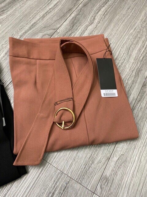 Quần ống rộng kèm dây đai tròn chât tuyết mưa | BigBuy360 - bigbuy360.vn