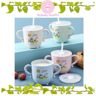   Mybabyshop  Cốc Lúa Mạch Chống Đổ Cho Bé 270ml – Kèm Ống Hút Tay Cầm Tập Uống Dễ Dàng 