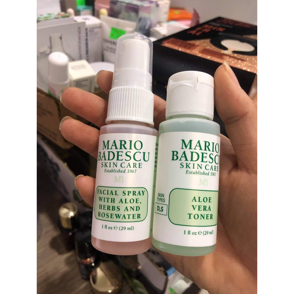 Toner da khô, nhạy cảm Mario Badescu Aloe Vera mini 29ml  MỸ