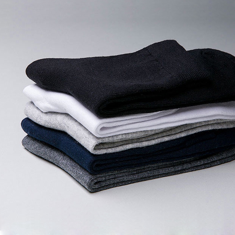Đôi vớ cotton cổ cao màu trơn thời trang cho nam