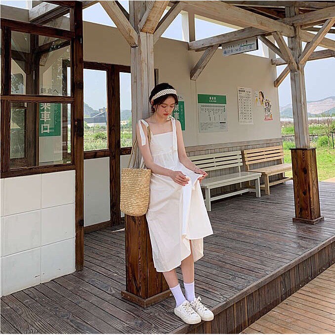 VÁY BABYDOLL HAI DÂY BUỘC VAI, THÔ ĐŨI 😍CỰC MÁT😍 HÀNG SẴN | BigBuy360 - bigbuy360.vn