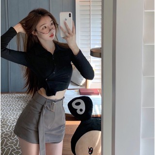 (SẴN VÁY XÁM S) SET BỘ TRANG PHỤC NỮ ULZZANG