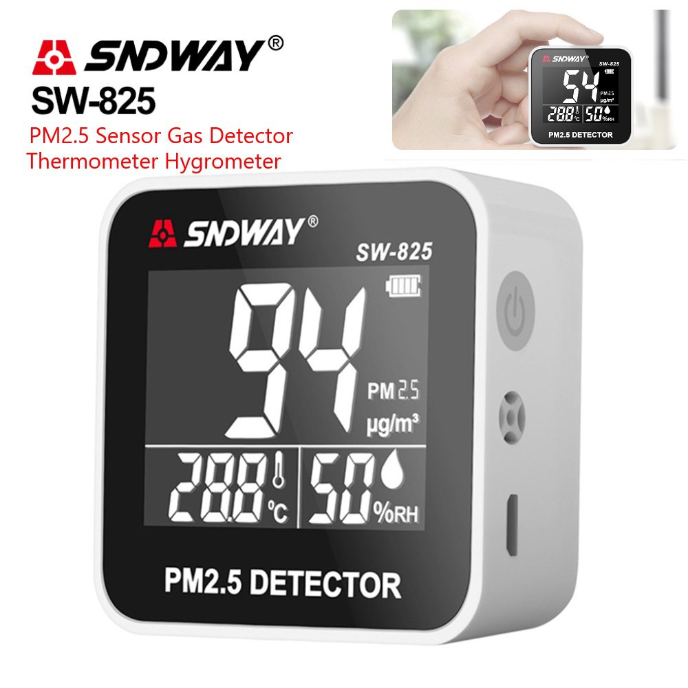 Máy Đo Chất Lượng Không Khí Pm2.5, Nhiệt Độ, Độ Ẩm Sndway Sw-825
