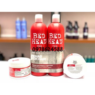Bộ Dầu Gội Và Dầu Xả Tigi Bed Head Số 3 Dành Tóc Hư Tổn 750Ml*2