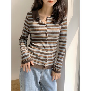 Áo len tăm mịn kẻ cổ đức LEN55 1994closet