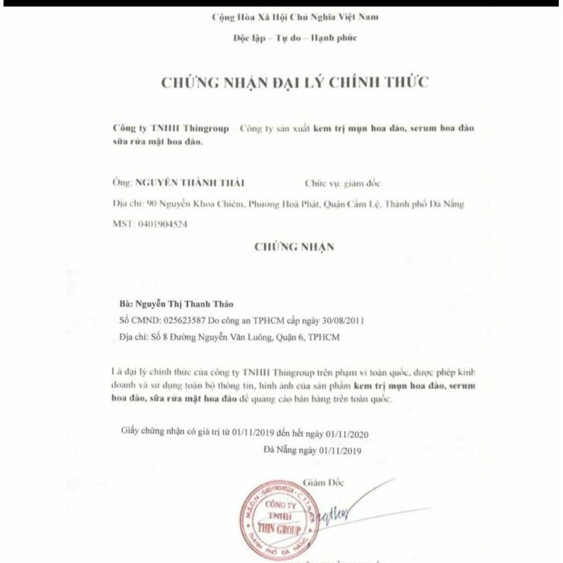 Kem mụn Đông y Hoa Đào