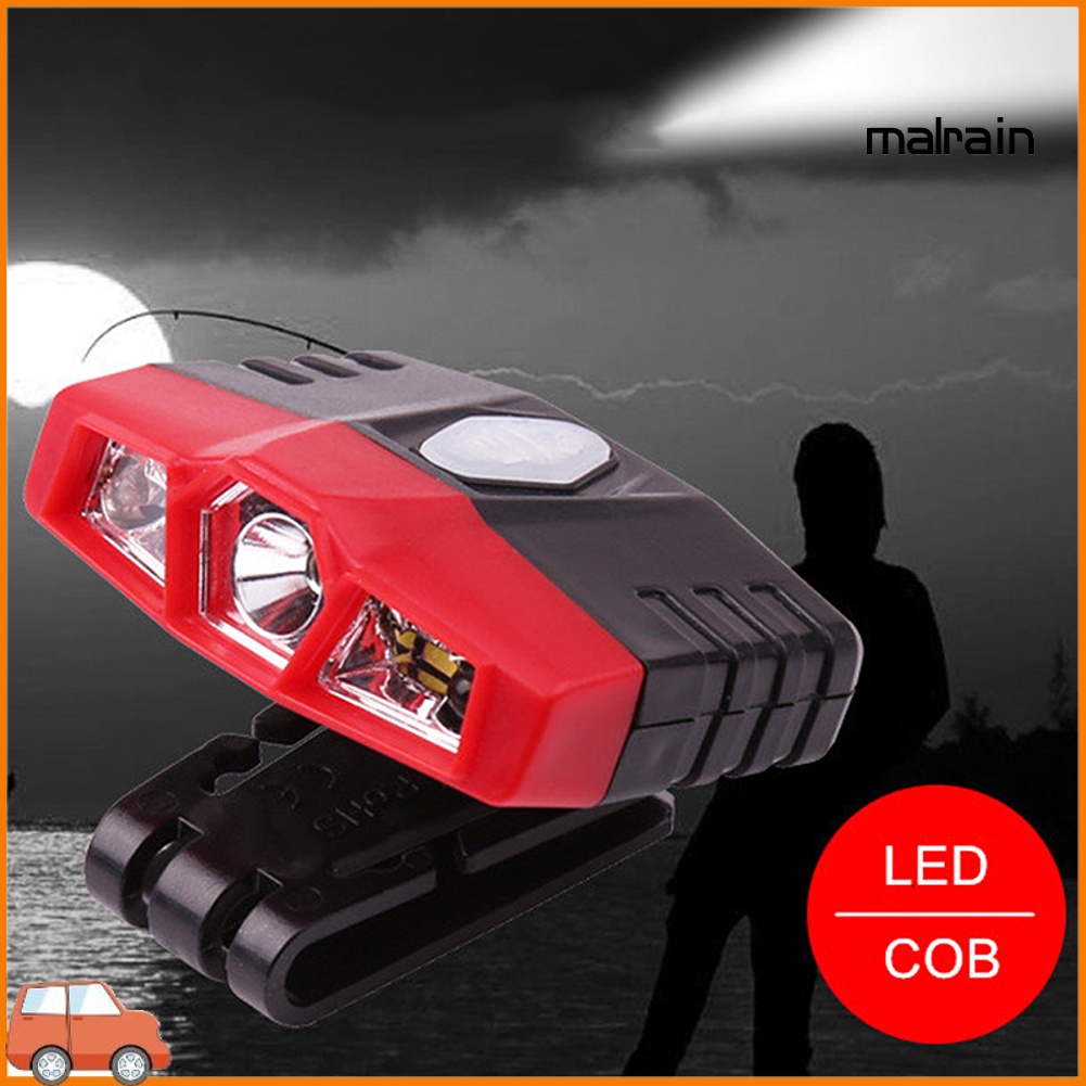 Đèn Led COB Cảm Biến Sạc USB Gắn Mũ Lưỡi Trai Tiện Dụng