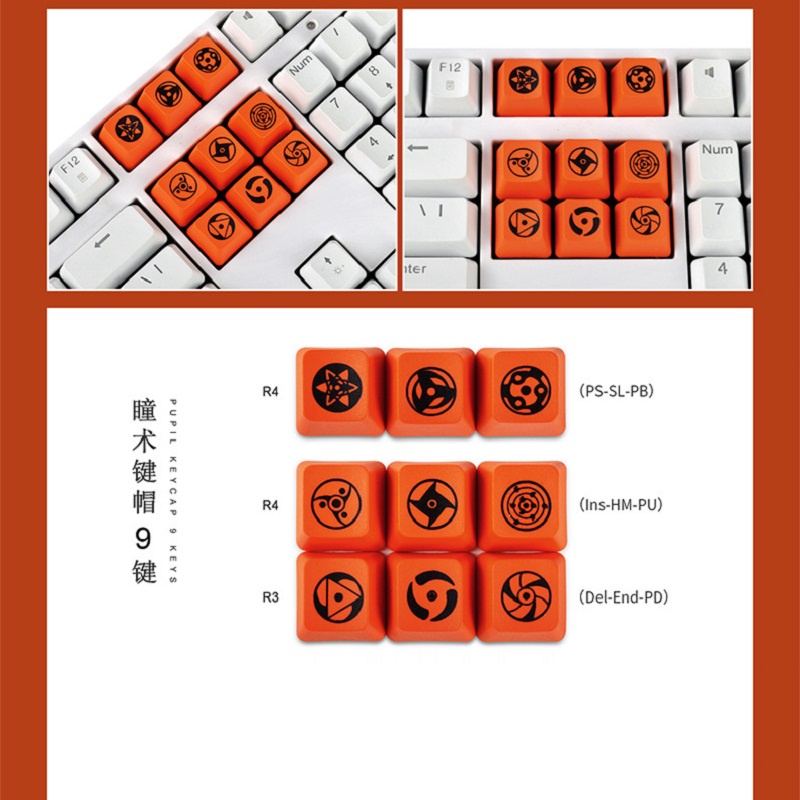 Doraemon Keycap nhựa PBT OEM cao cấp Dragon Ball Doremon One Piece Naruto nút phím lắp cho bàn phím cơ