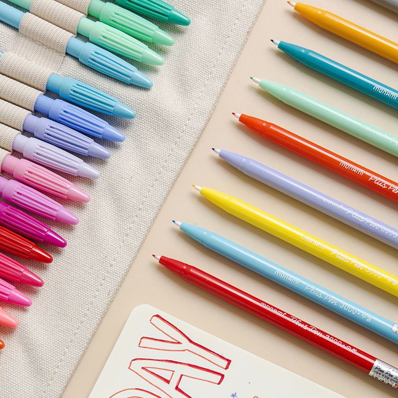 |ORDER| TÚI VẢI CUỘN BÚT LÔNG MONAMI PLUS PEN 3000