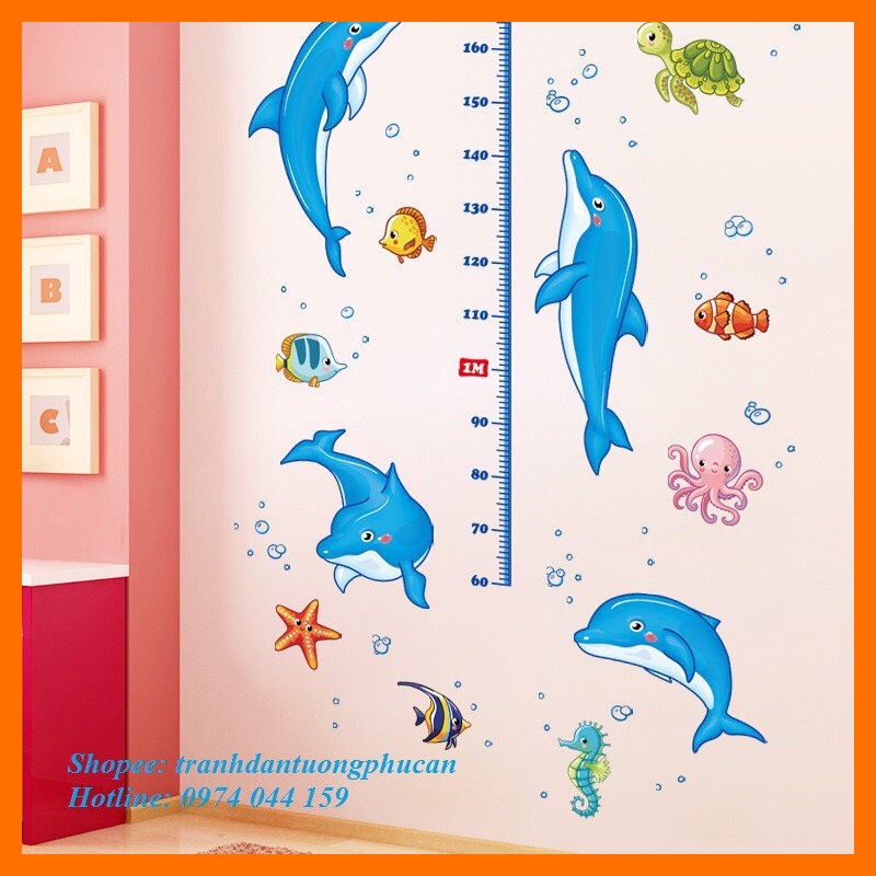 Decal dán tường đo chiều cao 02