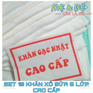 10 khăn sữa 5 lớp , khăn xô sữa khăn gạc nhật cao cấp cỡ nhỏ