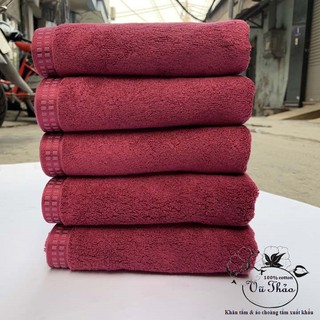 [MUA 3 TẶNG 1]Khăn tắm cỡ nhỏ sợi tre dày thấm, mềm mại sang trọng 40x85cm màu đỏ đô IIE2