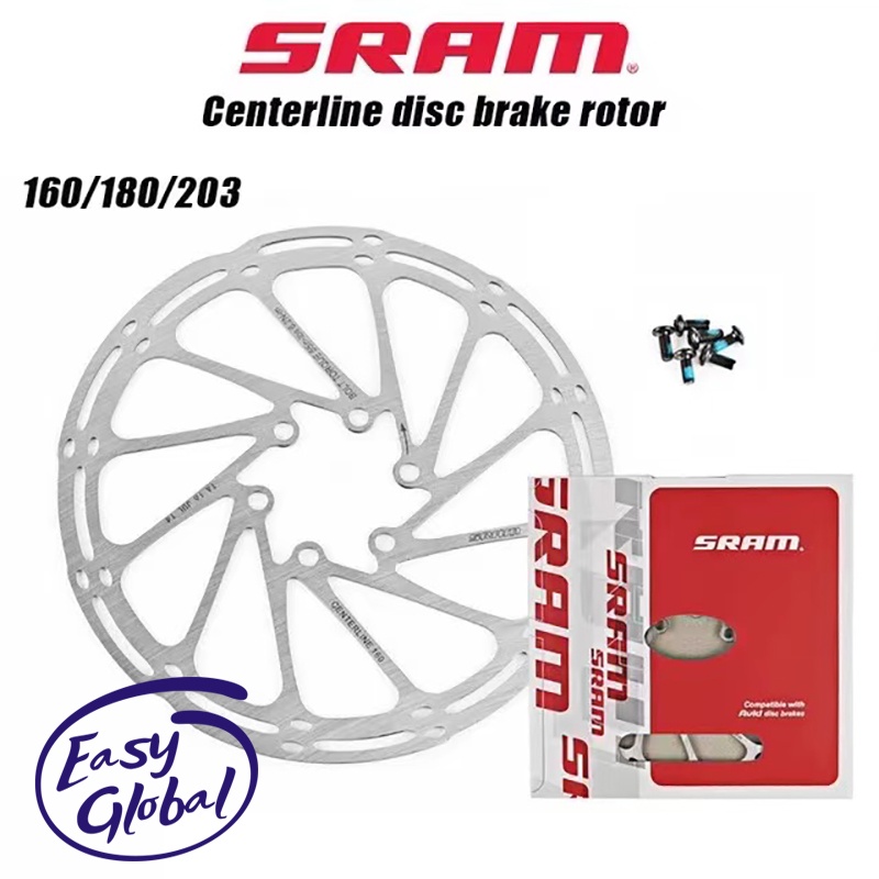 SRAM Phanh xe đạp Rotor 2PCS 160mm 180mm 203mm Xe đạp Trung tâm Phanh đĩa Rotor phanh thủy lực không gỉ Phanh đĩa Rotor đĩa Mtb Part