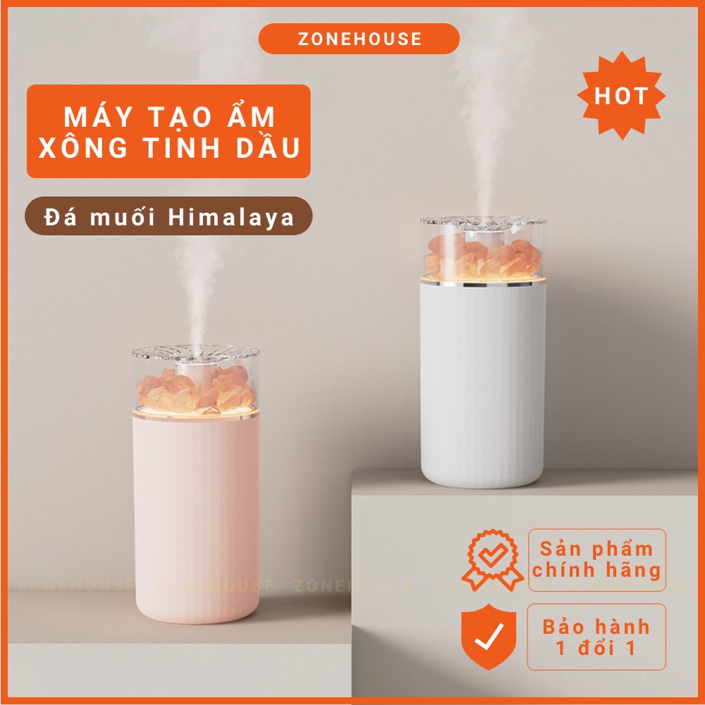 Đèn xông tinh dầu đá muối hồng Himalaya hương thơm tự nhiên, làm sạch không khí, khử mùi hiệu quả