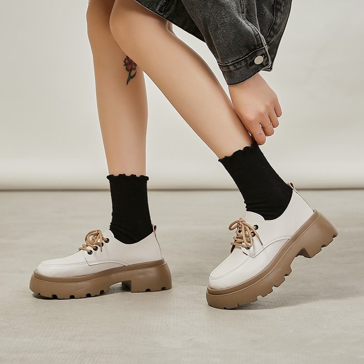Giày oxford nữ đế độn 6cm tăng chiều cao phong cách ulzzang girl Hàn Quốc cực Hot TH-90