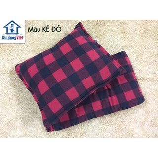 Bộ Chăn Gối Nỉ Văn Phòng Size Lớn - Tặng kèm 01 Bịt mắt