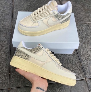 Giày af1 dây thừng, Giày thể thao AF1 thổ cẩm nam nữ siêu hot trend mẫu mới bản đẹp 2022 Full box + dây