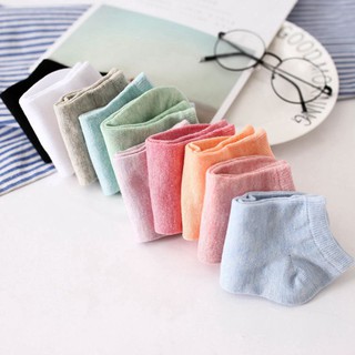 Vớ cotton màu hồng nhạt cho nữ