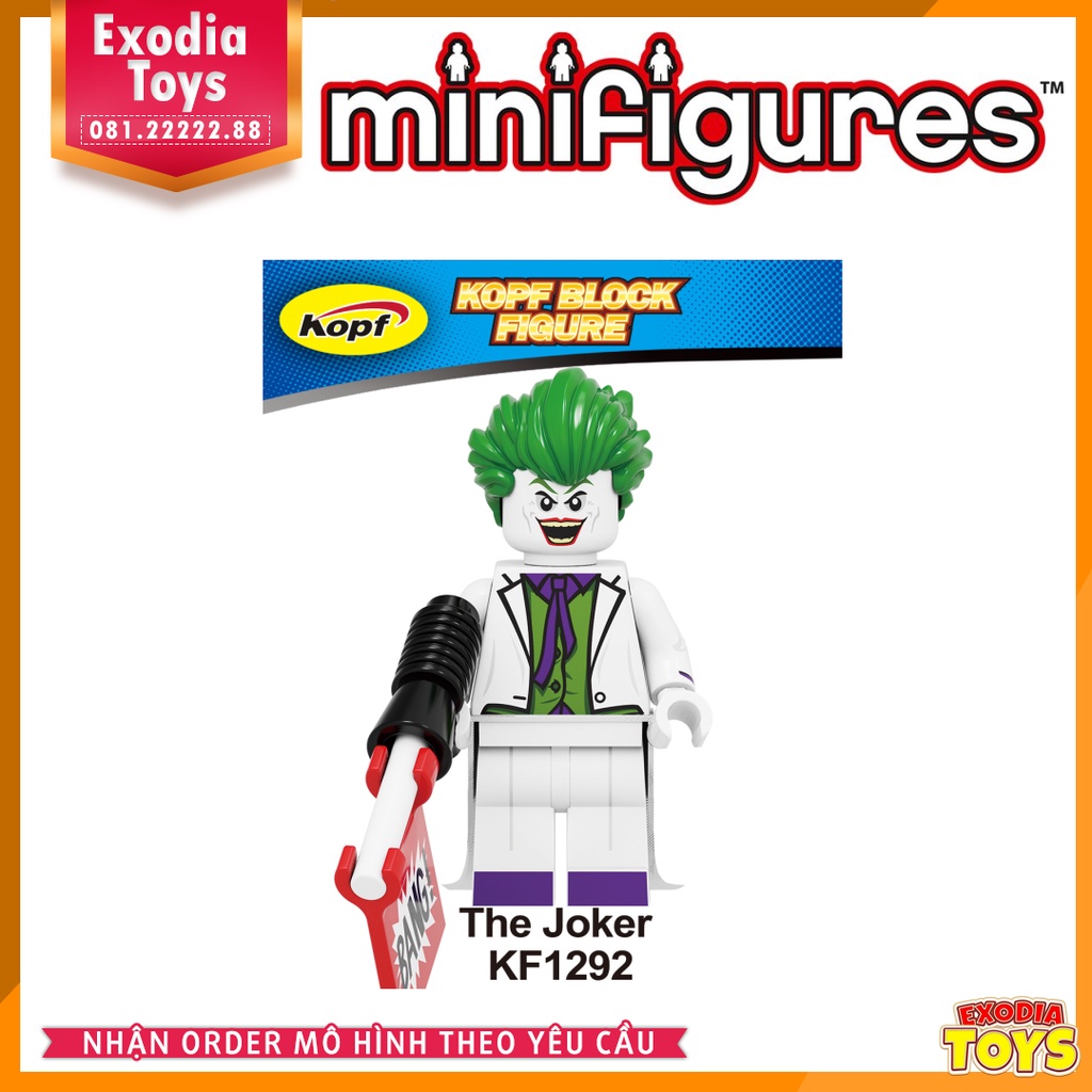 Xếp hình Minifigure DC Comics Kẻ phản diện Joker 2019 - Đồ Chơi Lắp Ghép Sáng Tạo - KOPF KF6110