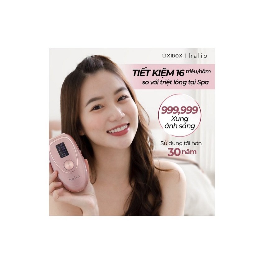 Máy Triệt Lông Lạnh Cá Nhân Halio IPL Cooling Hair Removal Device - Hàng Chính Hãng - Bảo Hành 12 Tháng