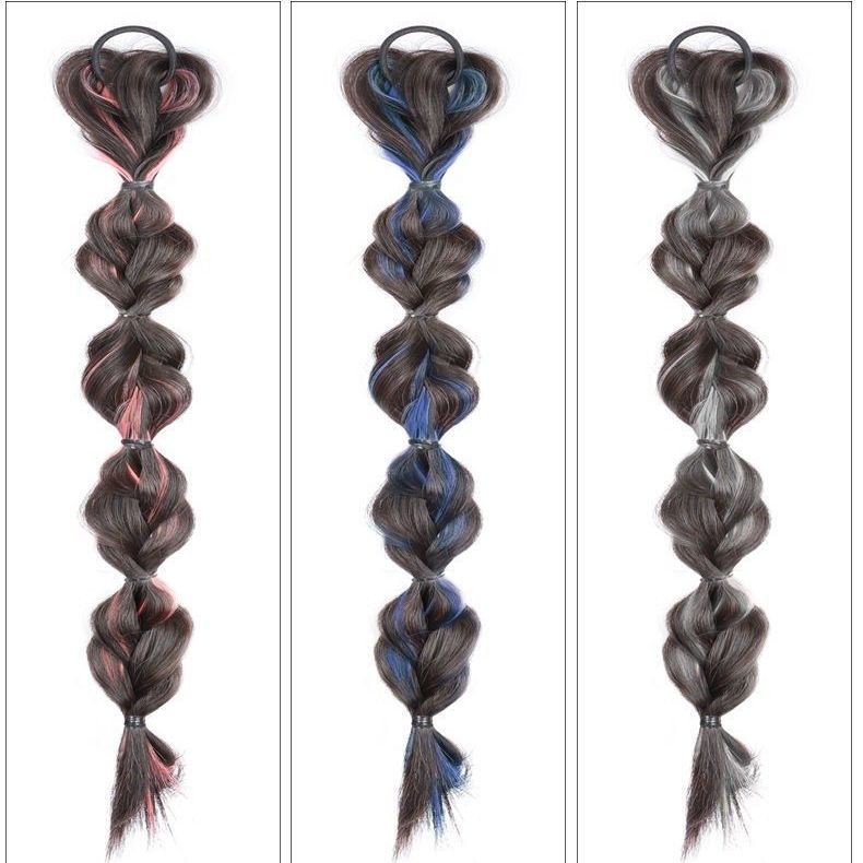 Tóc Giả Nối Dài Màu Xám Đen Xám Thời Trang Cho Nữ