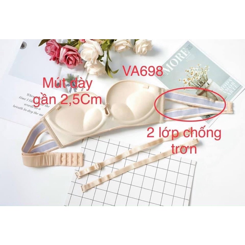 Áo quây siêu ôm nâng ngực không dây đệm dày chống tụt, chắc chắn