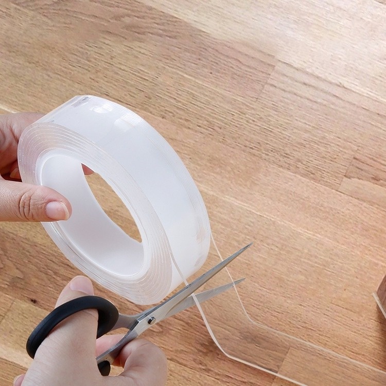 Băng Keo Nano Hai Mặt Trong Suốt Chống Nước Tái Sử Dụng Tiện Lợi