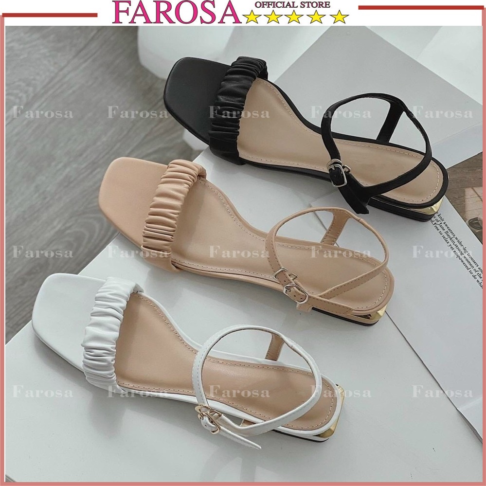 Dép sandal nữ quai nhún ngang FAROSA đế 2cm lên chân cực êm - G48