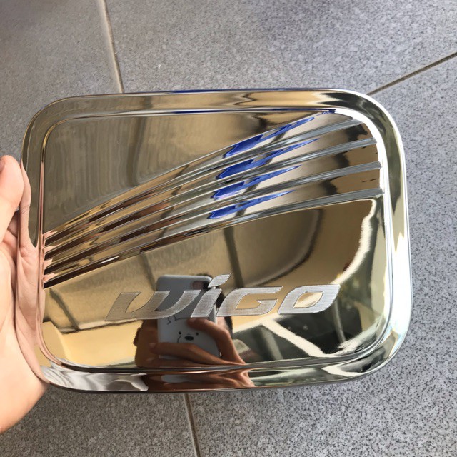 Ốp Nắp Bình Xăng Xe Wigo 2018 2019 2020 2021 Mạ Crom