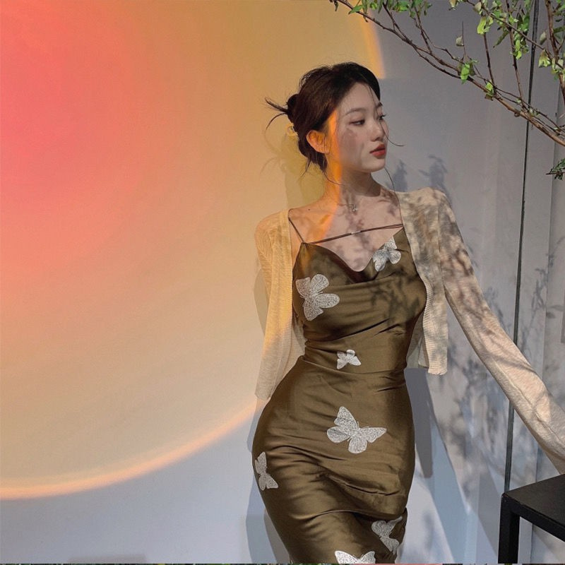 Đầm Dệt Kim Hai Dây Ôm Dáng Thời Trang Retro Pháp Chất Lượng Cao | BigBuy360 - bigbuy360.vn
