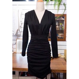 Ff798 đầm ôm body cổ tim nhún vai nhún eo