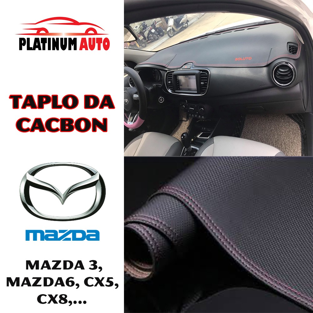 Thảm taplo da cacbon ô tô Mazda