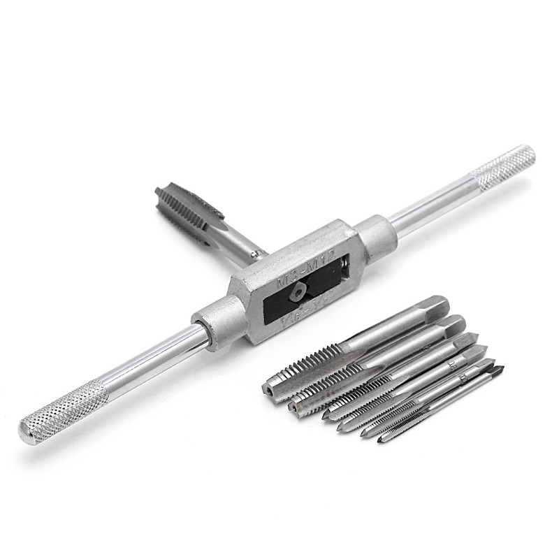 Bộ Dụng Cụ Cắt Ren Xoắn Cầm Tay 8 Chi Tiết M3-M12