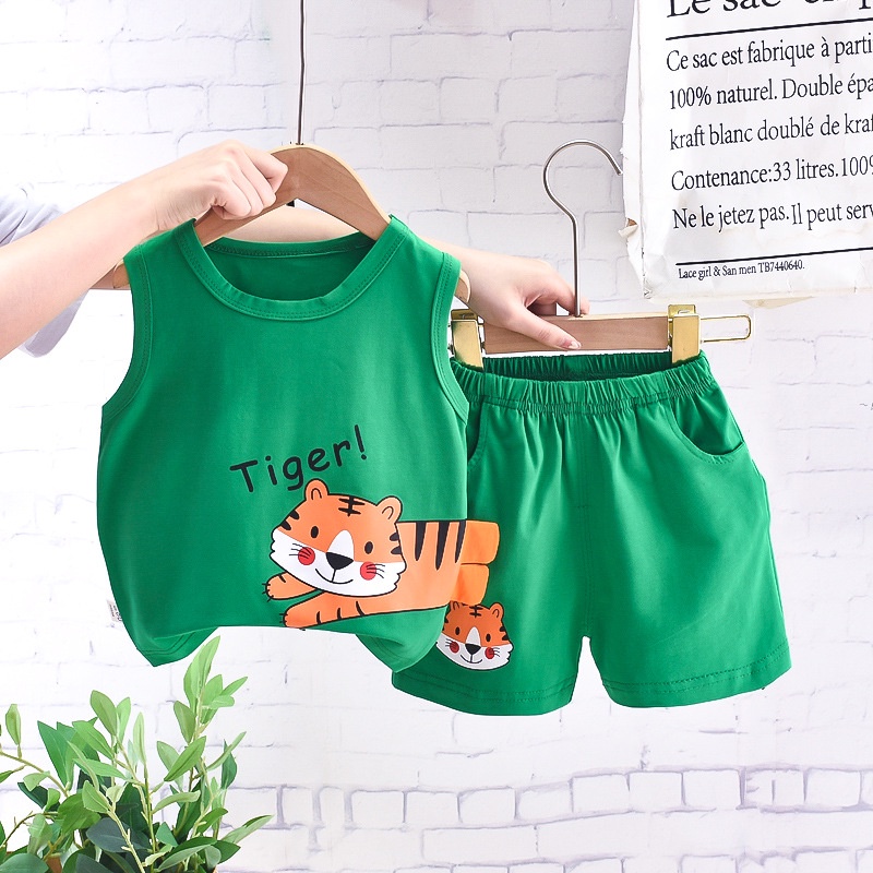 Bộ ba lỗ hình con hổ phong cách hàn quốc cho bé trai và bé gái - BO96