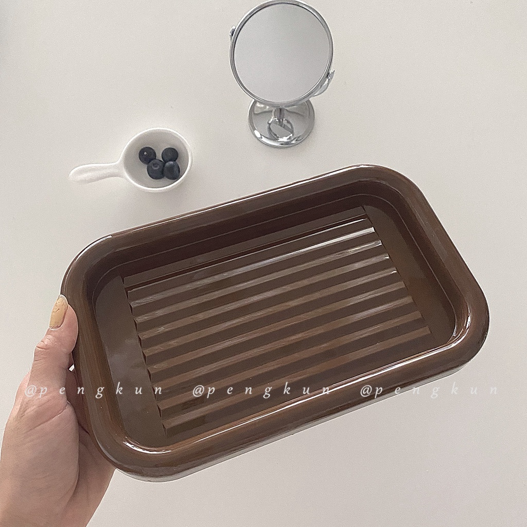 Khay đựng bút/ đồ trang điểm để bàn phong cách Hàn Quốc xinh xắn