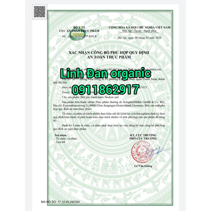 Yến Mạch Đức Cán dẹt  Hafer Flocken 500g date 2023