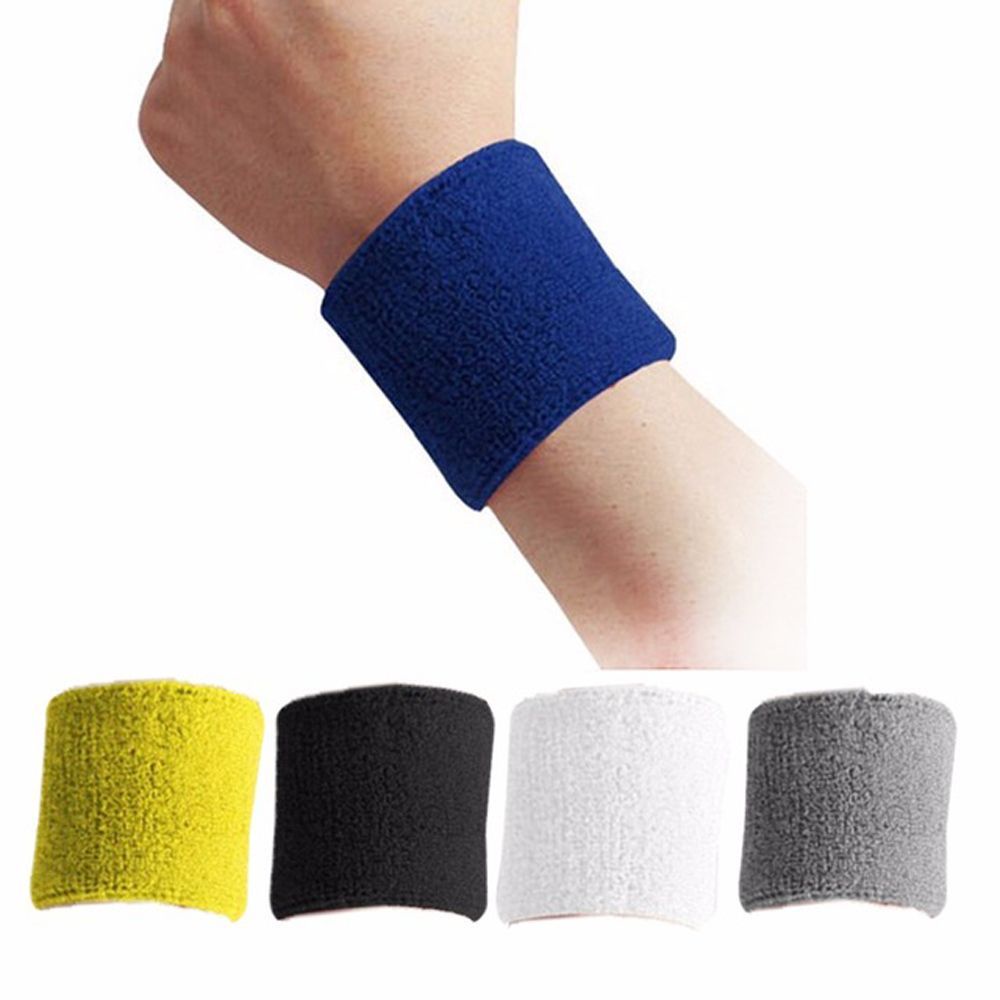 Băng quấn bảo vệ cổ tay khi chơi cầu lông / yoga bằng vải cotton co giãn nhiều màu thời trang