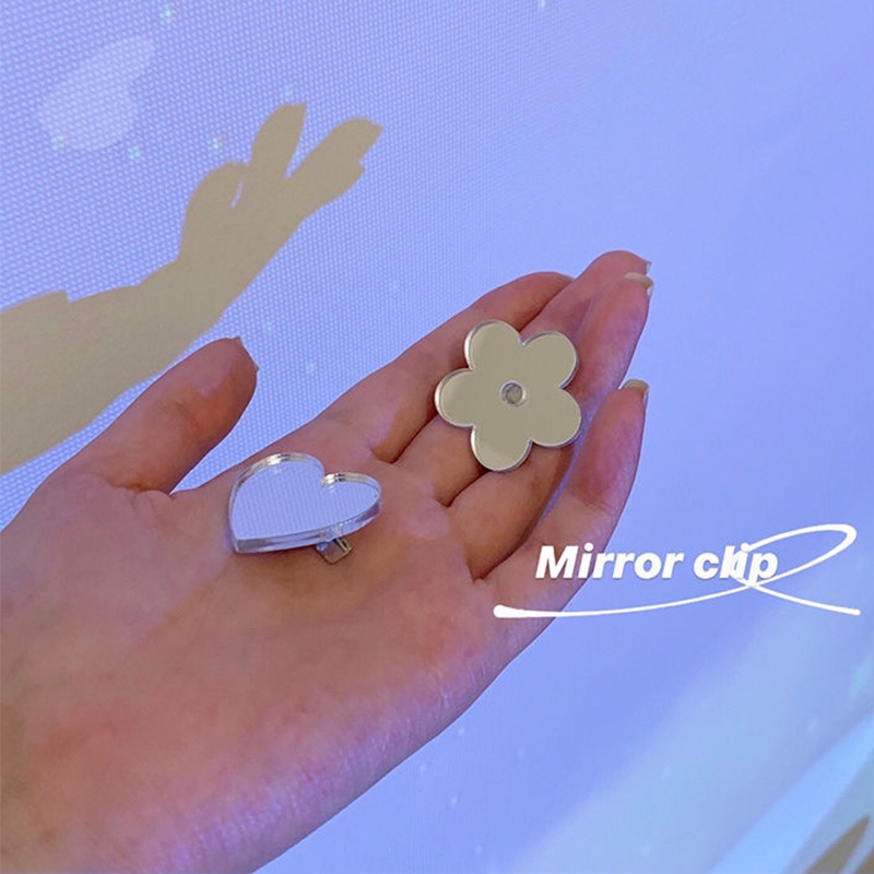 Kẹp tóc mặt gương hình hoa nhỏ xinh xắn