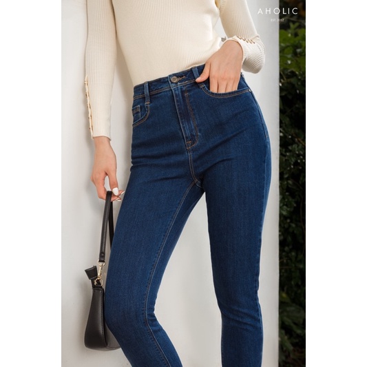[Video] Quần jeans skinny phối chỉ trơn basic Aholic Q796 | BigBuy360 - bigbuy360.vn